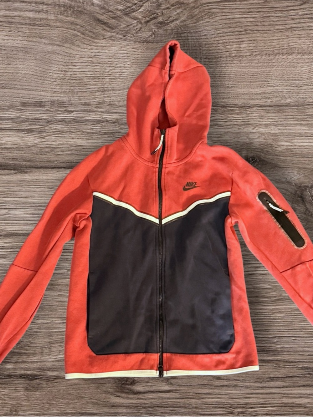 Nike Mens Red and BlueHooded Zip-Up Jacket